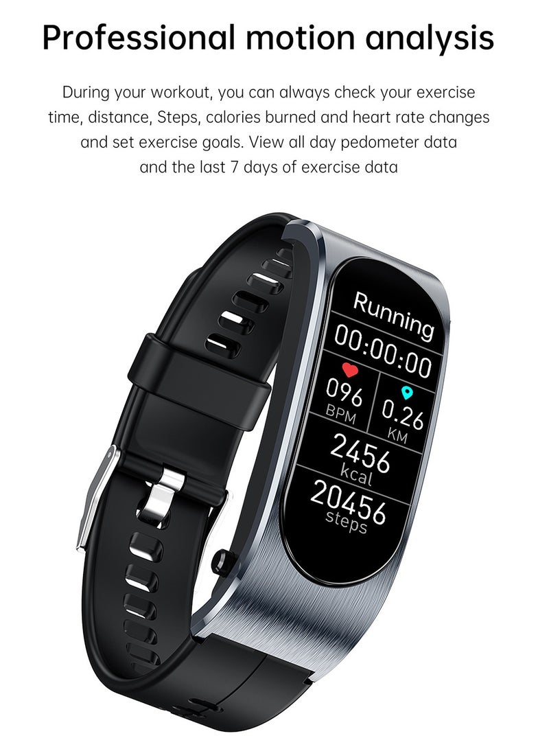 2-in-1 Bluetooth Ear Smart Bracelet: Step, Heart Rate, Blood Pressure, Sleep Monitoring, Phone Smart Bracelet - Image 2